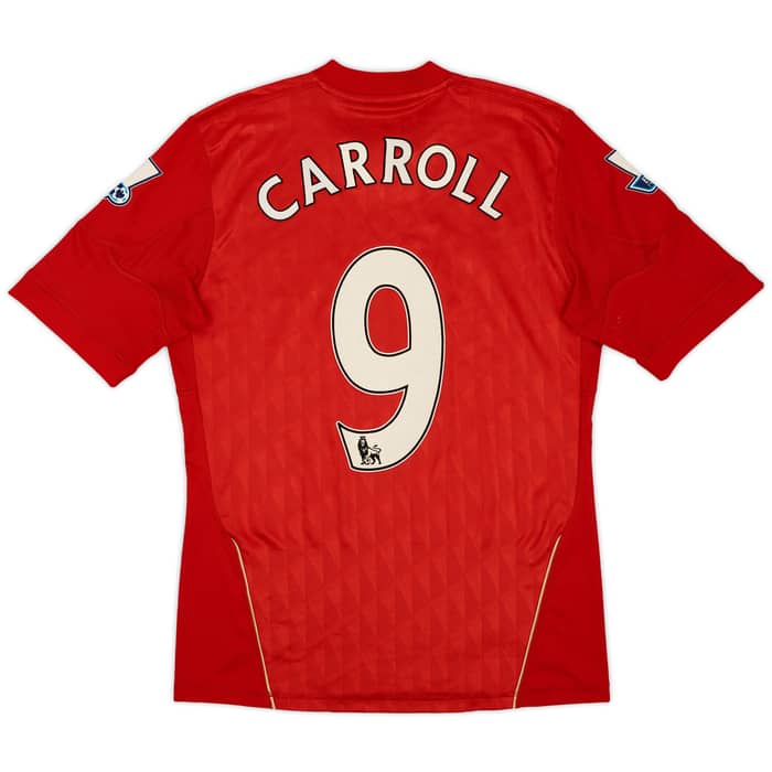 2010-12 Liverpool Home Shirt Carroll #9 - 6/10 - (S)
