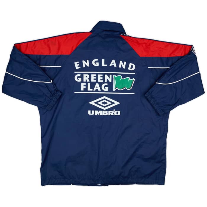 1995-97 England Umbro Hooded Rain Jacket - 8/10 - (XL)