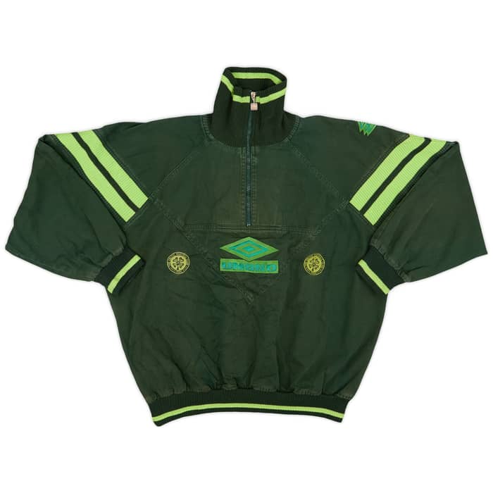 1997-99 Celtic Umbro 1/4 Zip Drill Top - 8/10 - (XL)