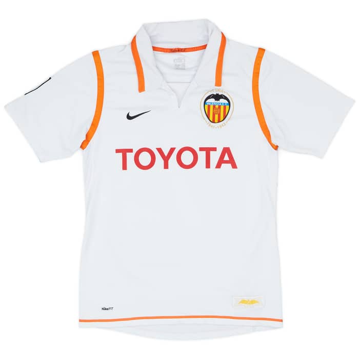 2007-08 Valencia Home Shirt David Villa #7 - 8/10 - (S)