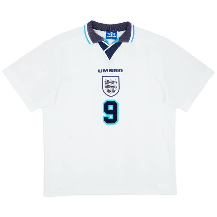 1995-97 England Home Shirt Shearer #9 - 7/10 - (XL)