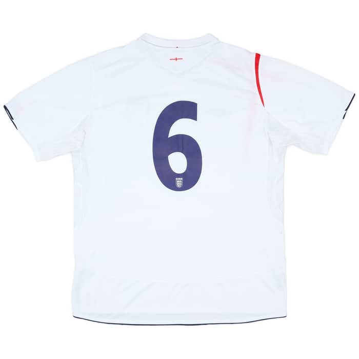 2005-07 England Home Shirt #6 - 7/10 - (XL)