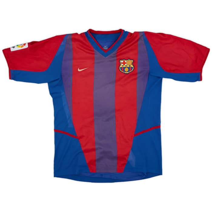 2002-03 Barcelona Player Issue Home Shirt Riquelme #10 - 7/10 - (M)