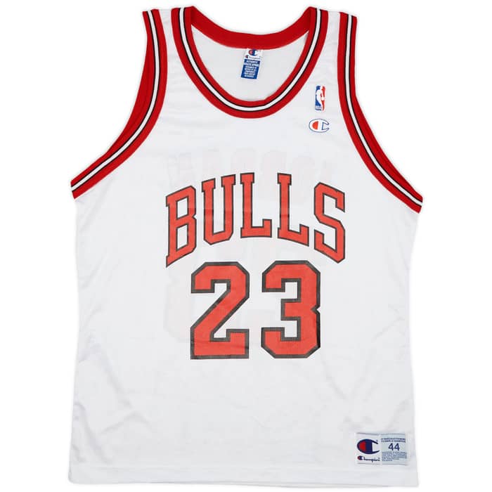 1995-98 Chicago Bulls Jordan #23 Champion Home Jersey - 9/10 - (L)