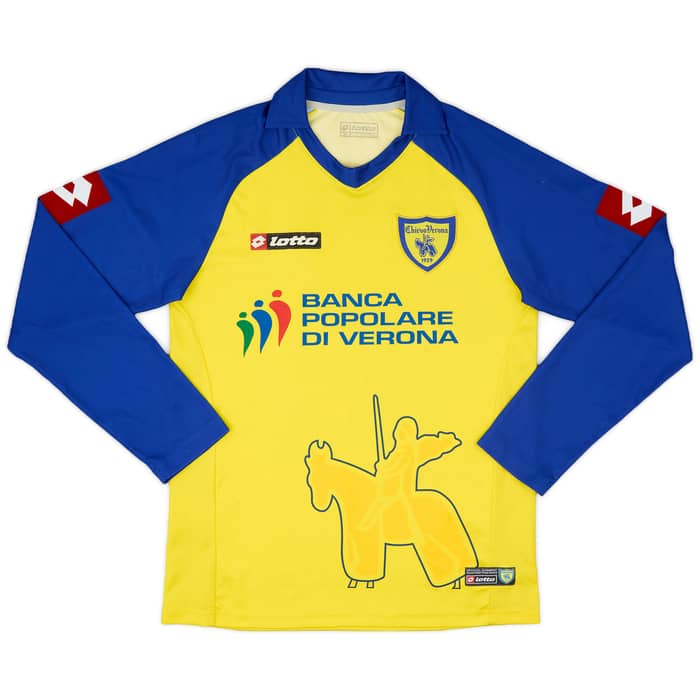 2009-10 Chievo Verona Home L/S Shirt - 8/10 - (XS)