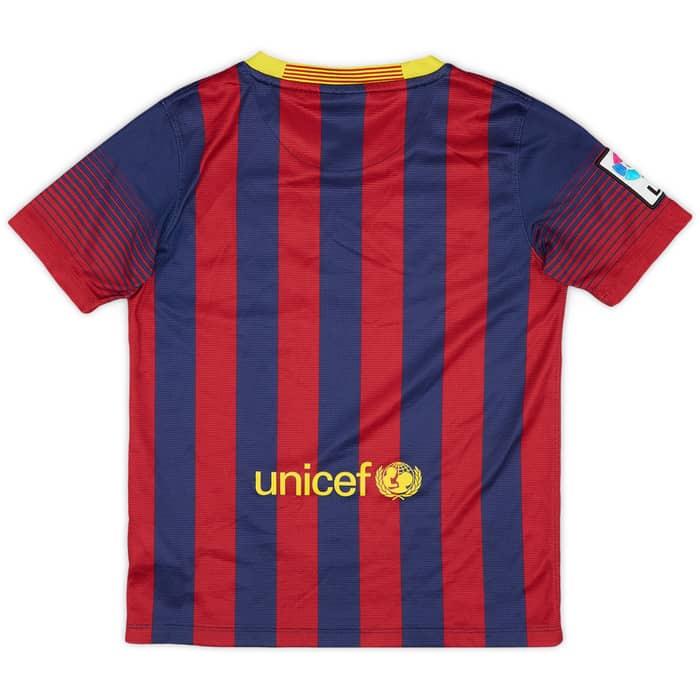 2013-14 Barcelona Home Shirt - 7/10 - (M.Boys)