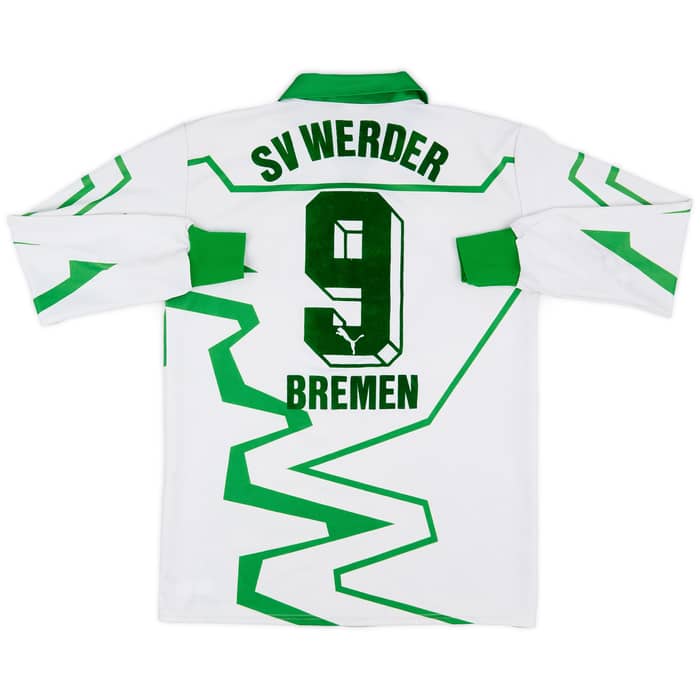 1993-94 Werder Bremen Match Issue Home Shirt #9