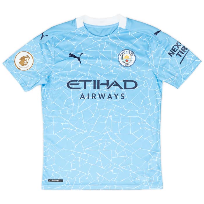 2020-21 Manchester City 'Champions 20-21' Home Shirt - 7/10 - (S)
