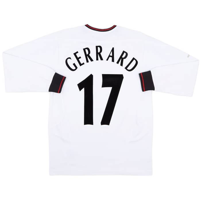 2003-04 Liverpool Away L/S Shirt Gerrard #17 - 7/10 - (S)