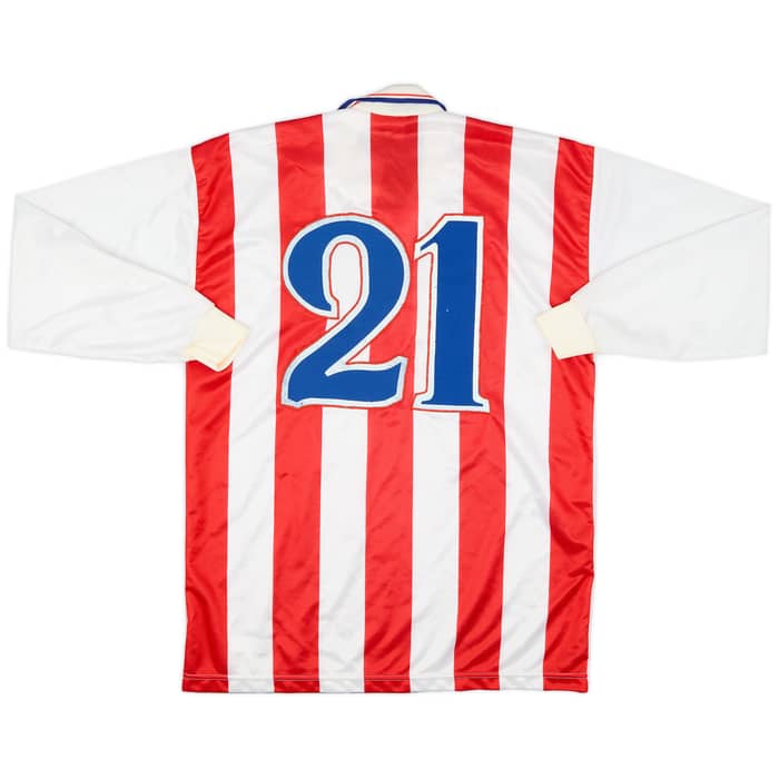 1998 Paraguay Match Issue Home L/S Shirt #21