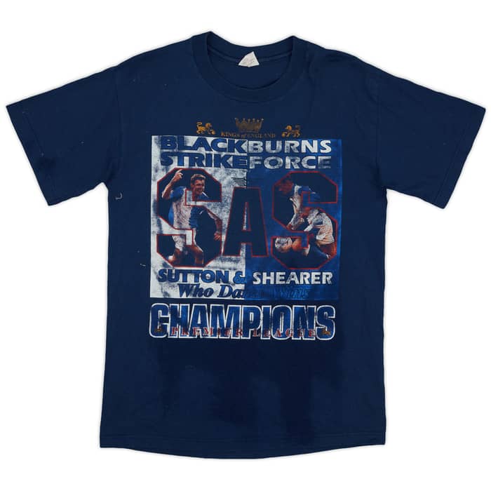 1994-95 Blackburn Rovers "Strikeforce Premier League Champions" Graphic Tee - 6/10 - (M)