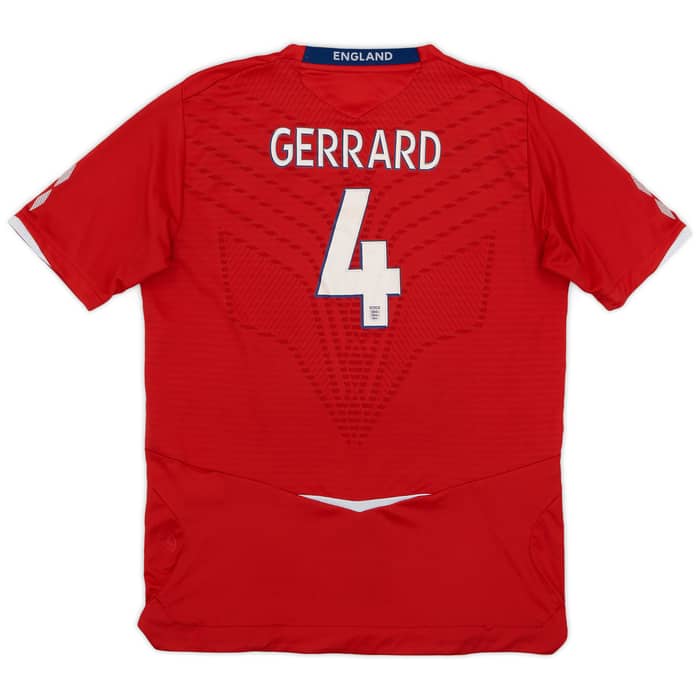 2008-10 England Away Shirt Gerrard #4 - 7/10 - (XL.Boys)