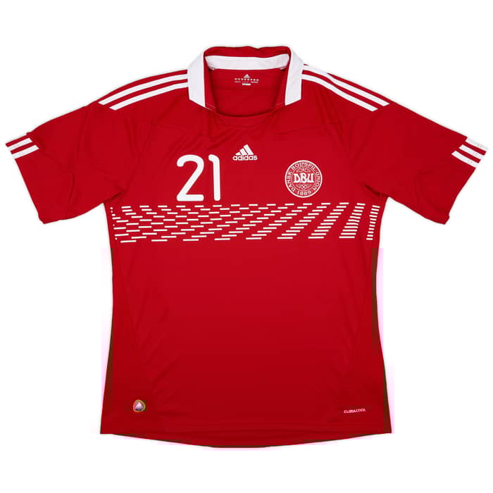 2010-11 Denmark Home Shirt Eriksen #21 - 8/10 - (XL)