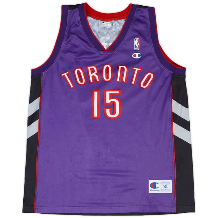1999-03 Toronto Raptors Carter #15 Champion Away Jersey - 9/10 - (XL)
