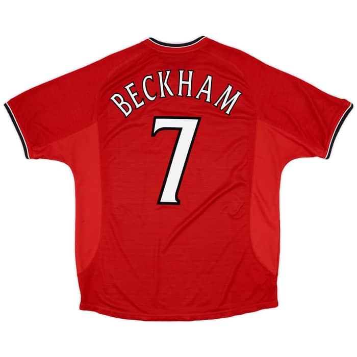 2000-02 Manchester United Home Shirt Beckham #7 - 5/10 - (XL)