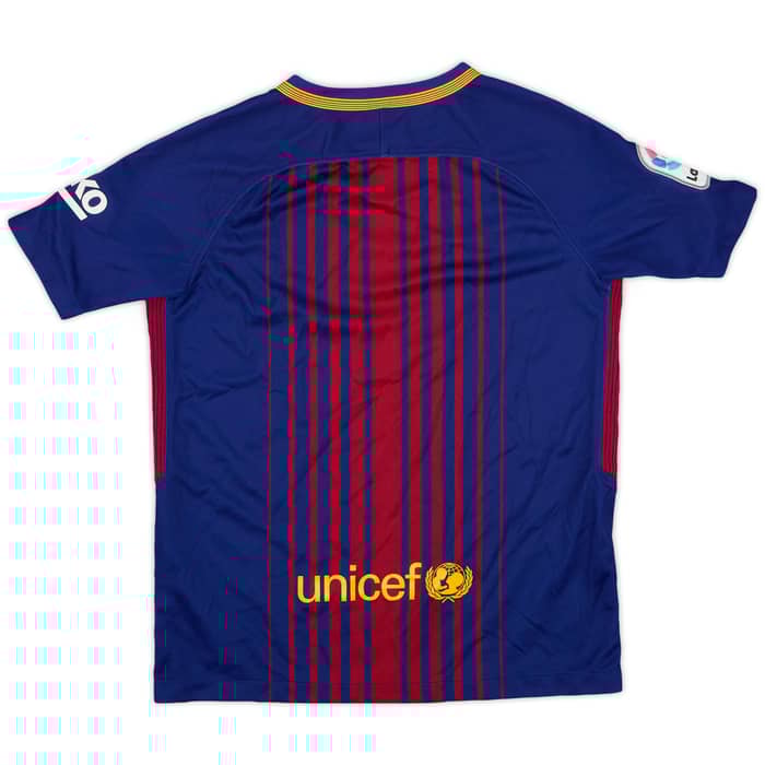 2017-18 Barcelona Home Shirt - 8/10 - (M.Boys)