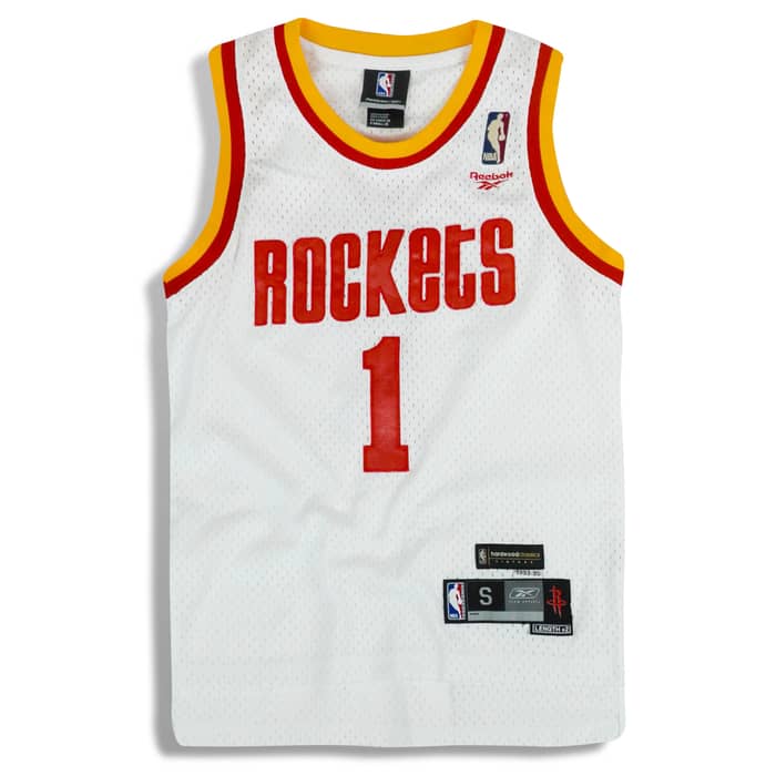 1993-95 Houston Rockets McGrady #1 Reebok Hardwood Classics Swingman Jersey (Home) Y