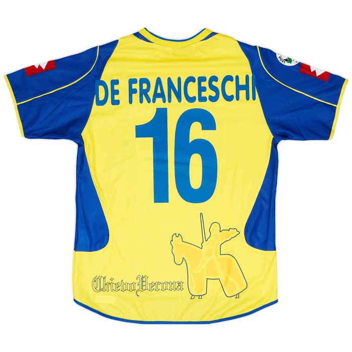 2004-05 Chievo Verona Match Worn Home Shirt De Franceschi #16