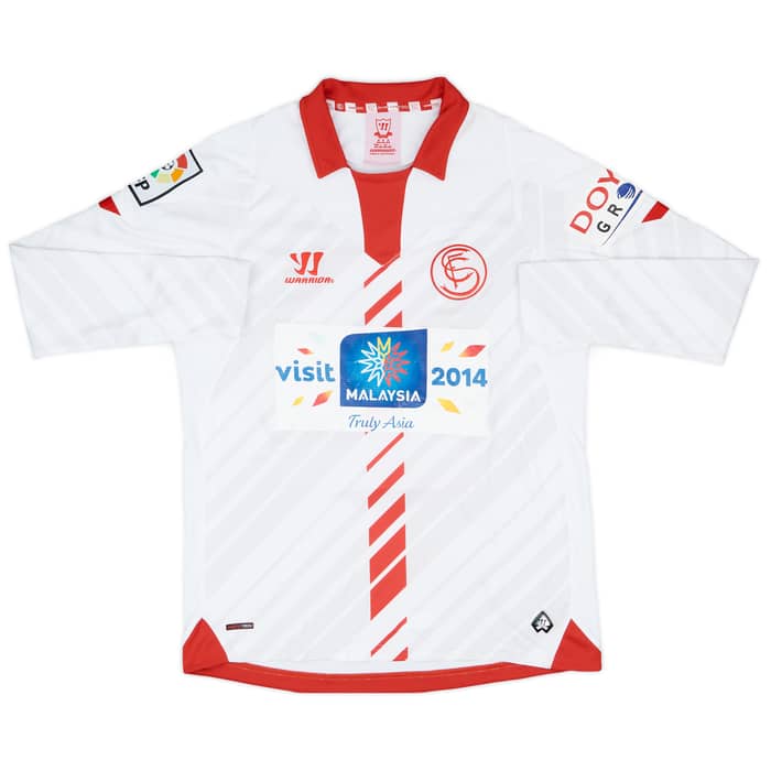 2013-14 Sevilla Match Issue Home L/S Shirt Coke #23