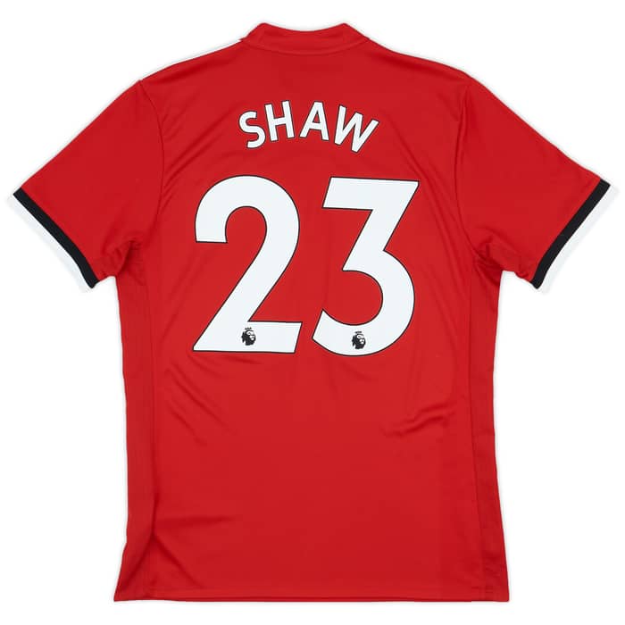 2017-18 Manchester United Home Shirt Shaw #23 - 8/10 - (M)