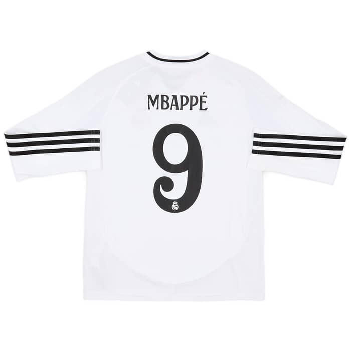 2024-25 Real Madrid Home L/S Shirt Mbappe #9 (KIDS)