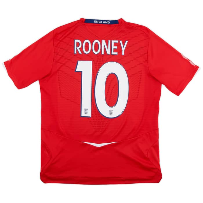 2008-10 England Away Shirt Rooney #10 - 8/10 - (L)