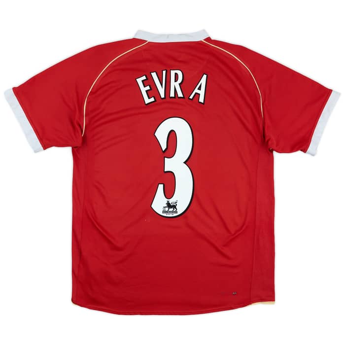 2006-07 Manchester United Home Shirt Evra #3 - 5/10 - (S)