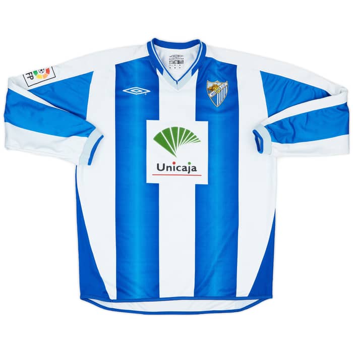2004-05 Malaga B Match Issue Home L/S Shirt Dopico #17