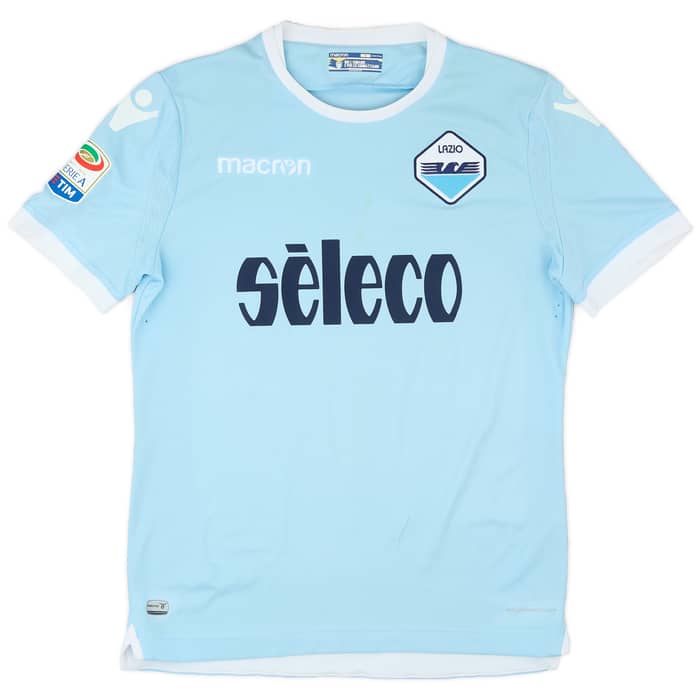 2017-18 Lazio Match Issue Signed Home Shirt Basta #8