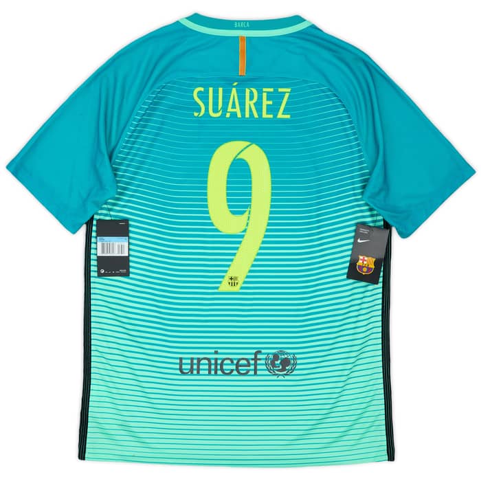2016-17 Barcelona Third Shirt Suarez #9 (M)