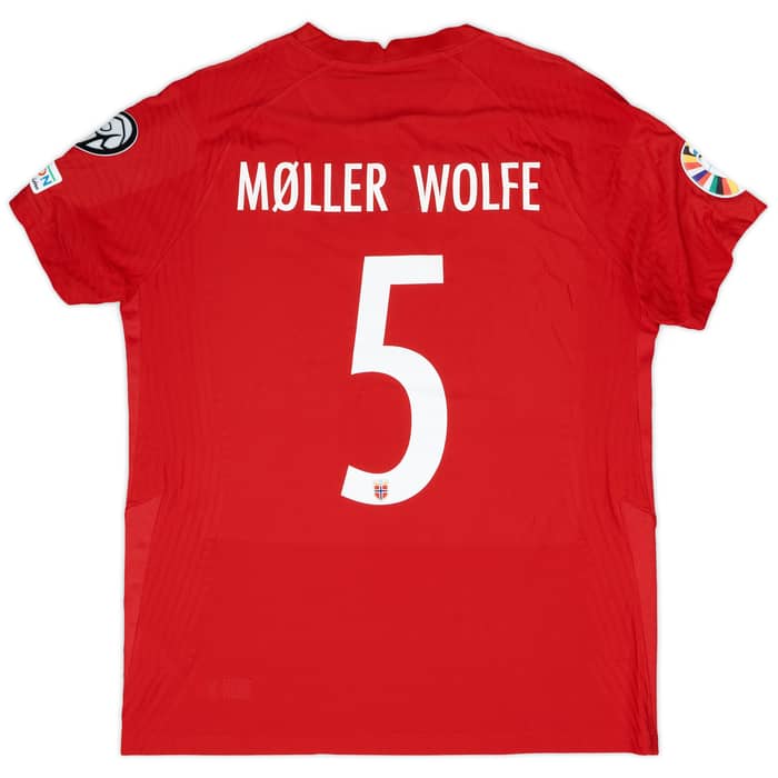 2022-23 Norway Match Issue European Championship Home Shirt Moller Wolfe #5