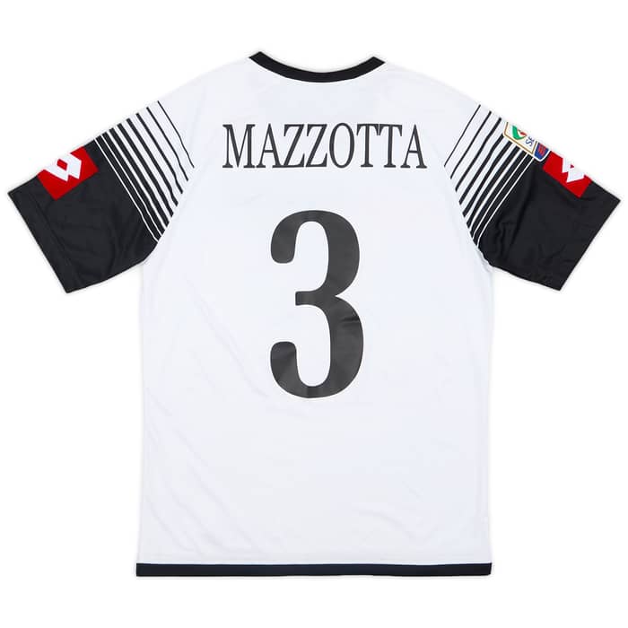 2014-15 Cesena Match Issue Squad Signed Home Shirt Mazzotta #3
