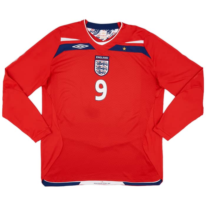 2008-10 England Away L/S Shirt Rooney #9 - 8/10 - (XL)