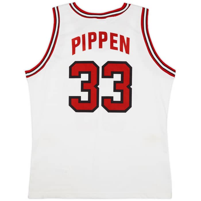 1991-98 Chicago Bulls Pippen #33 Champion Home Jersey - 8/10 - (L)
