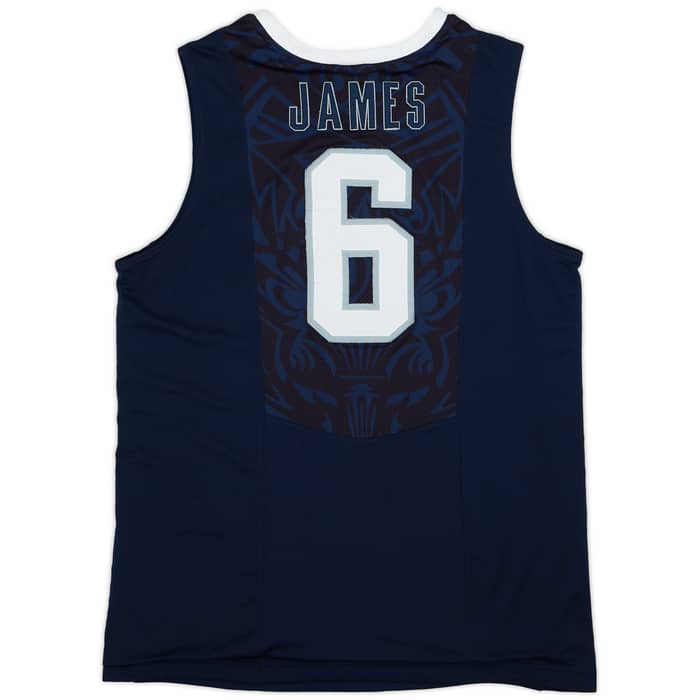 2010 USA James #6 Nike Authentic Away Jersey - 7/10 - (L)