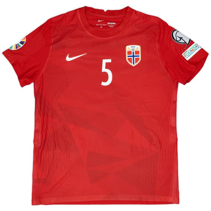 2022-23 Norway Match Issue European Championship Home Shirt Moller Wolfe #5