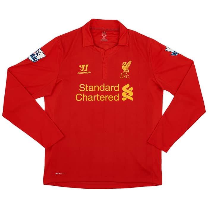 2012-13 Liverpool Home L/S Shirt Jose Enrique #3 - 6/10 - (L)