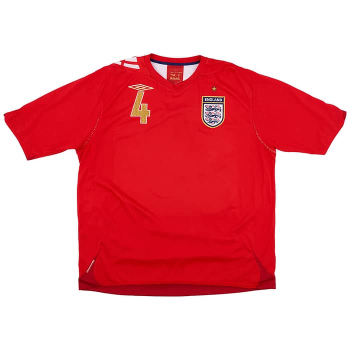 2006-08 England Away Shirt Gerrard #4 - 8/10 - (XXL)