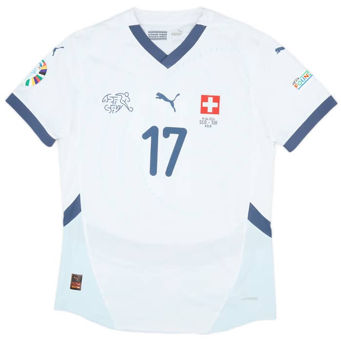 2024 Switzerland Match Issue European Championship Away Shirt Vargas #17