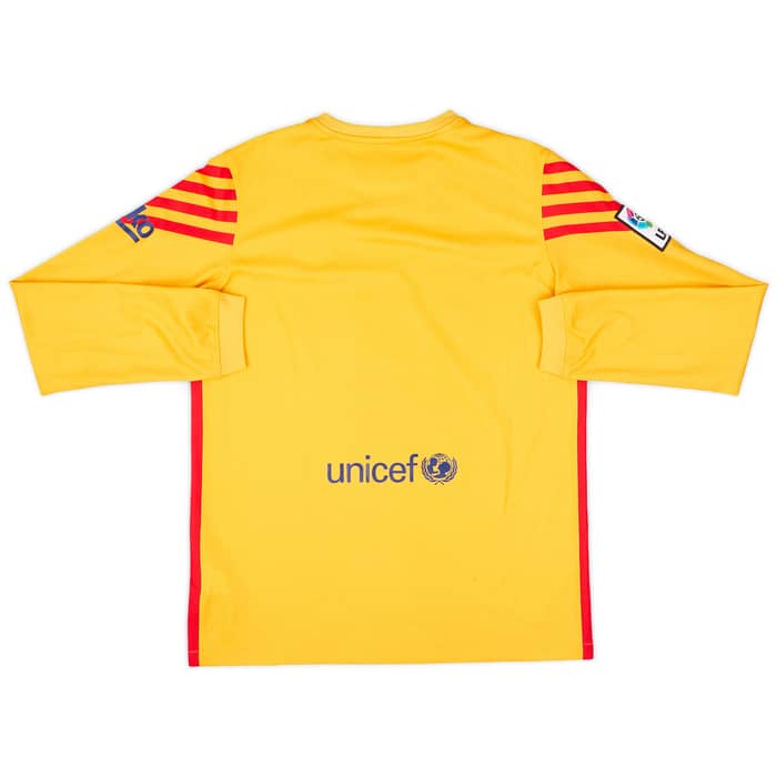 2015-16 Barcelona GK Shirt - 7/10 - (XL.Boys)