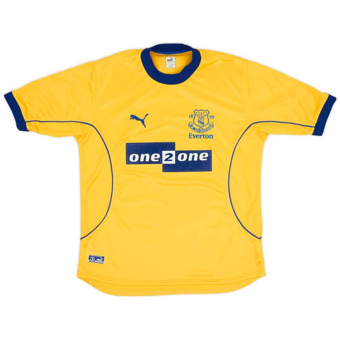 2000-01 Everton Away Shirt Gascoigne #18 - 9/10 - (L)
