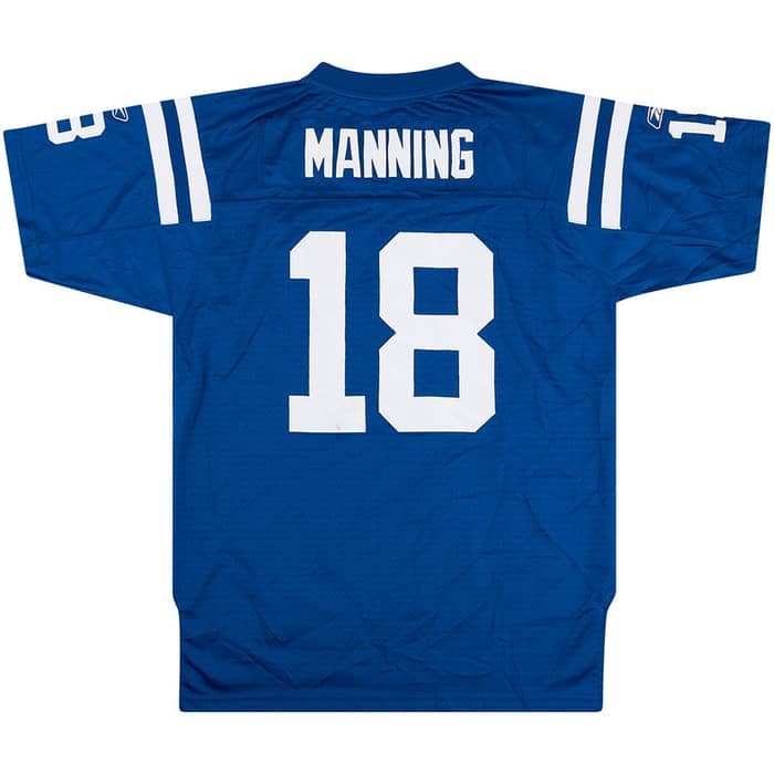2007 Indianapolis Colts Manning #18 Reebok Premier Jersey (Home) Y