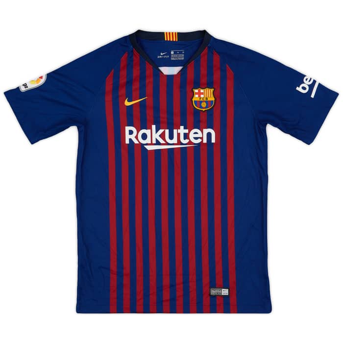 2018-19 Barcelona Home Shirt - 9/10 - (XL.Boys)