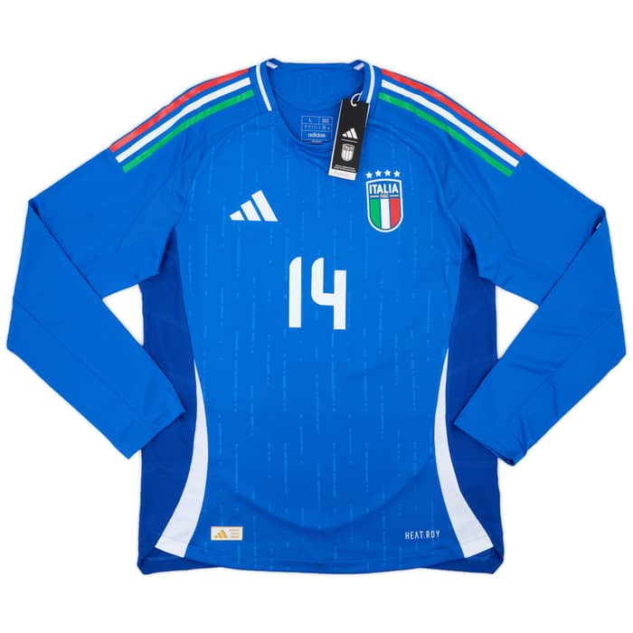 2024-25 Italy Authentic Home L/S Shirt Chiesa #14