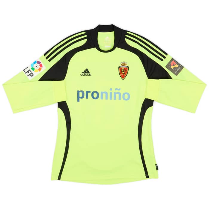 2010-11 Real Zaragoza Match Issue Away L/S Shirt Lanzaro #6
