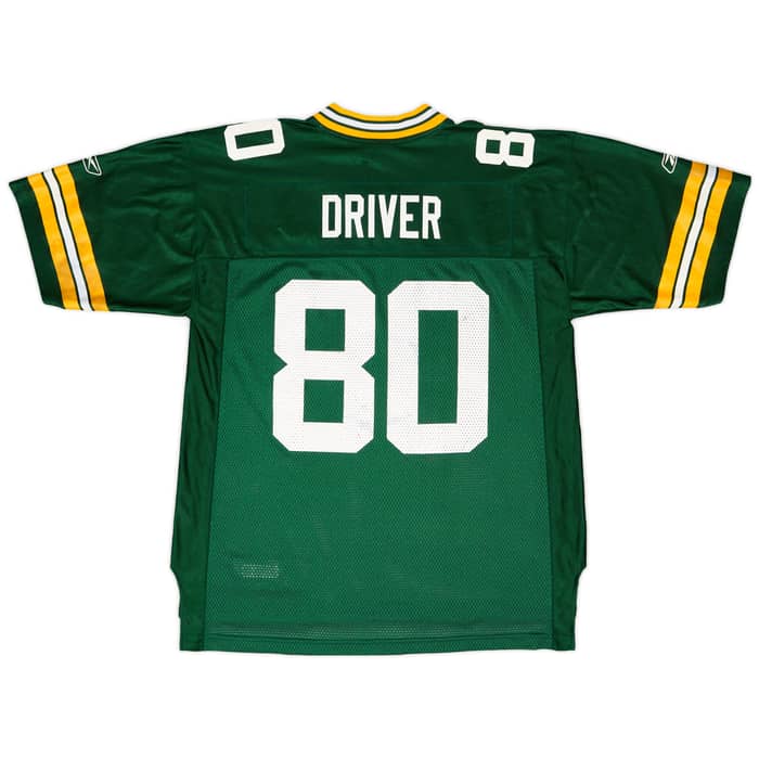 2008-11 Green Bay Packers Driver #80 Reebok On Field Home Jersey - 5/10 - (L)