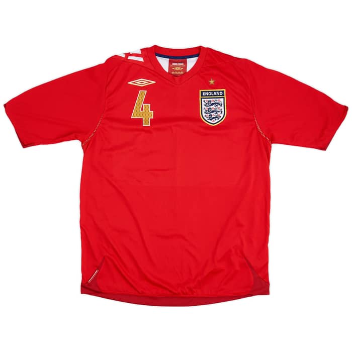 2006-08 England Away Shirt Gerrard #4 - 9/10 - (L)