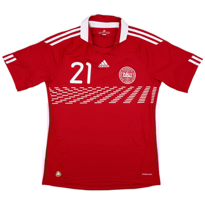 2010-11 Denmark Home Shirt Eriksen #21 - 7/10 - (M)