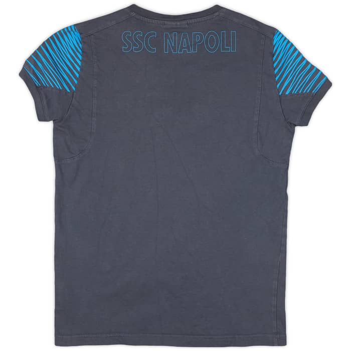 2014-15 Napoli Macron Cotton Tee - 8/10 - (L.Boys)