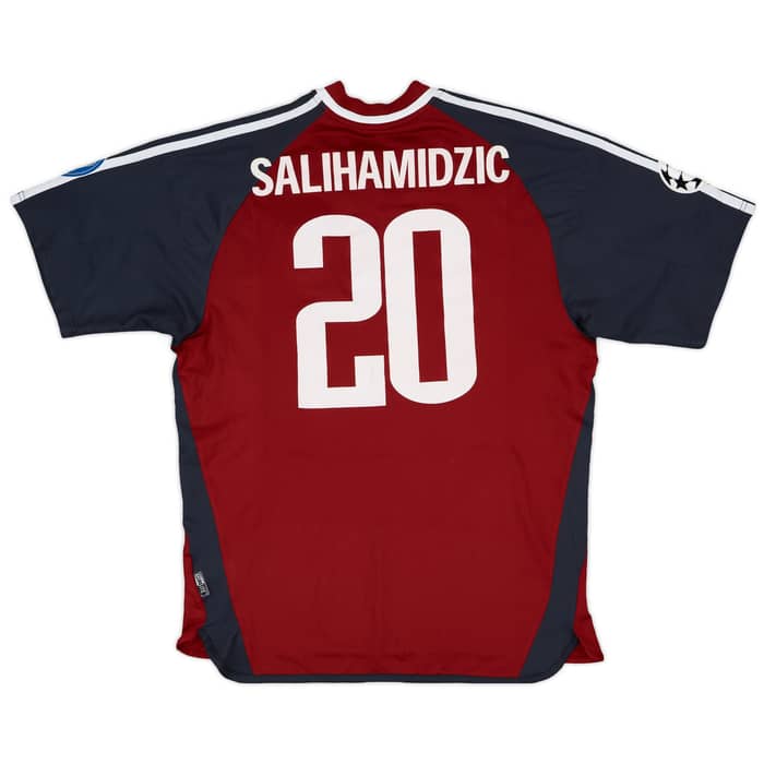 2002-03 Bayern Munich Match Issue Champions League Squad Signed Home Shirt Salihamidzic #20